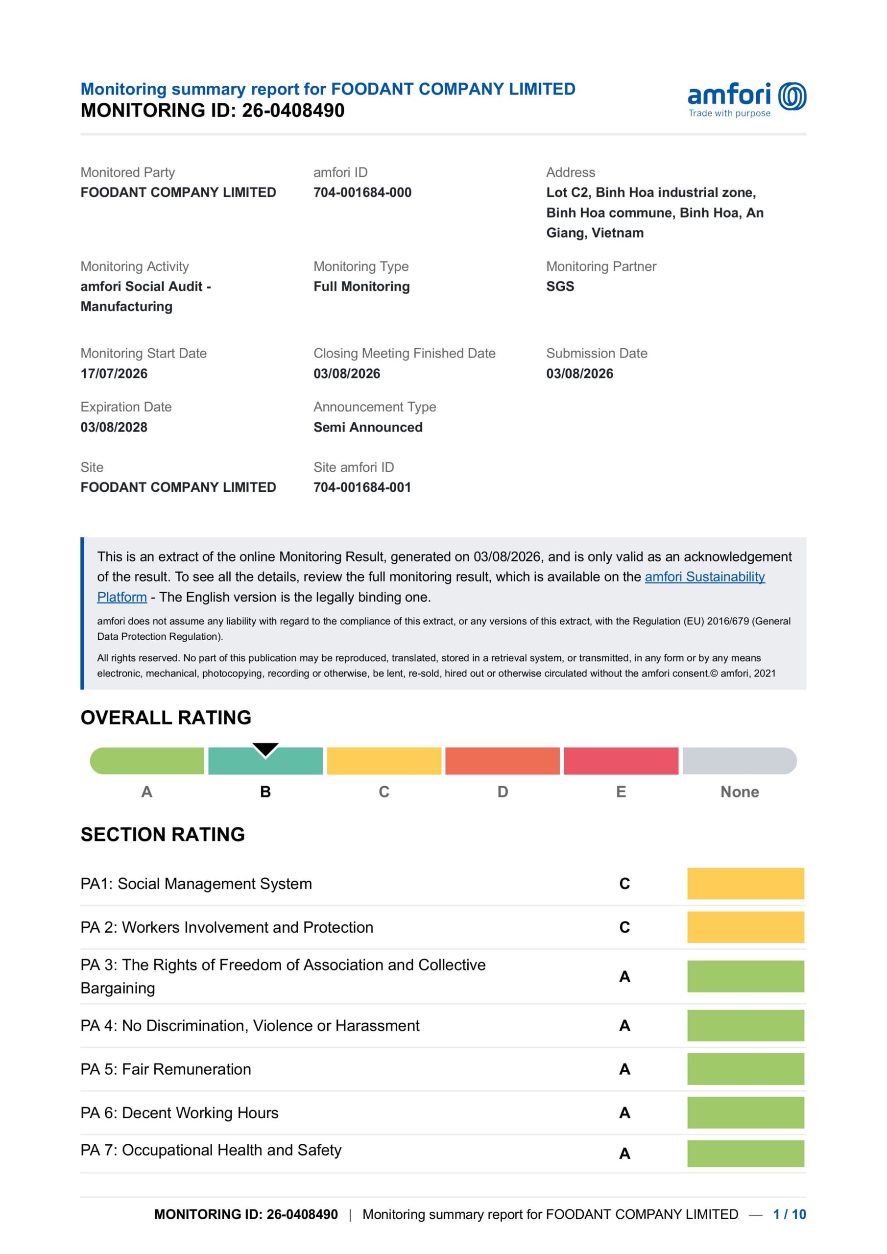 BSCI CERTIFICATE